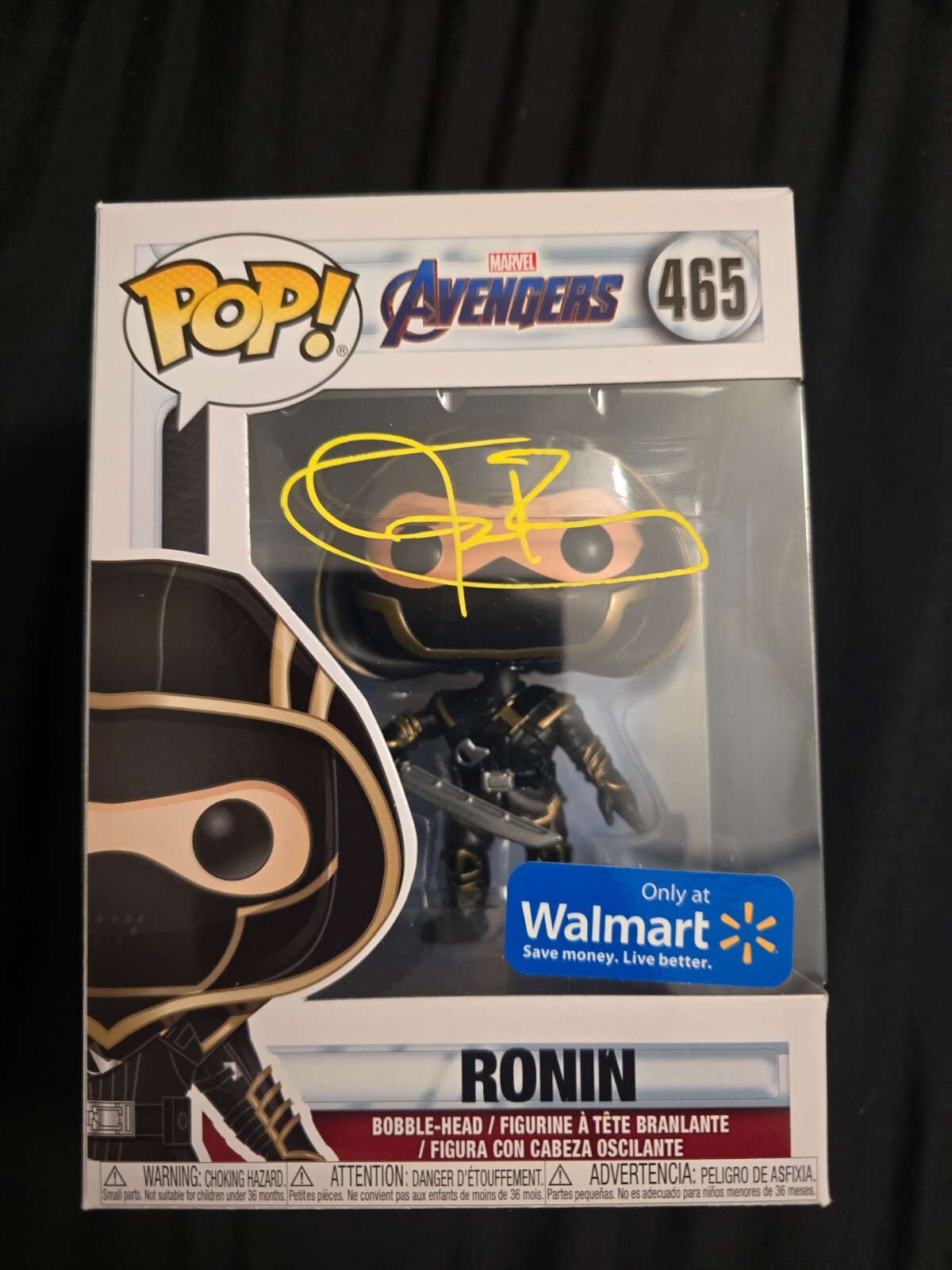 Funko Pop Marvel - Ronin - Walmart #465 Jeremy Renner Signed Becket Witnessed Funko Pop Marvel - Ronin - Walmart #465 Jeremy Renner Signed Becket Witnessed