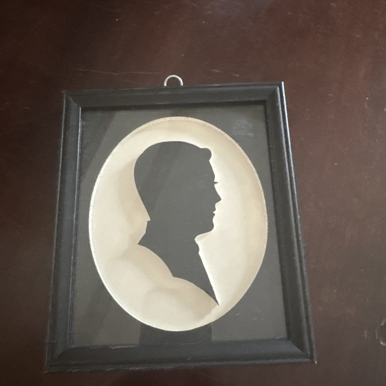 Vintage Silhouette Young Boy/Man Framed black wooden Vintage Silhouette Young Boy/Man Framed black wooden
