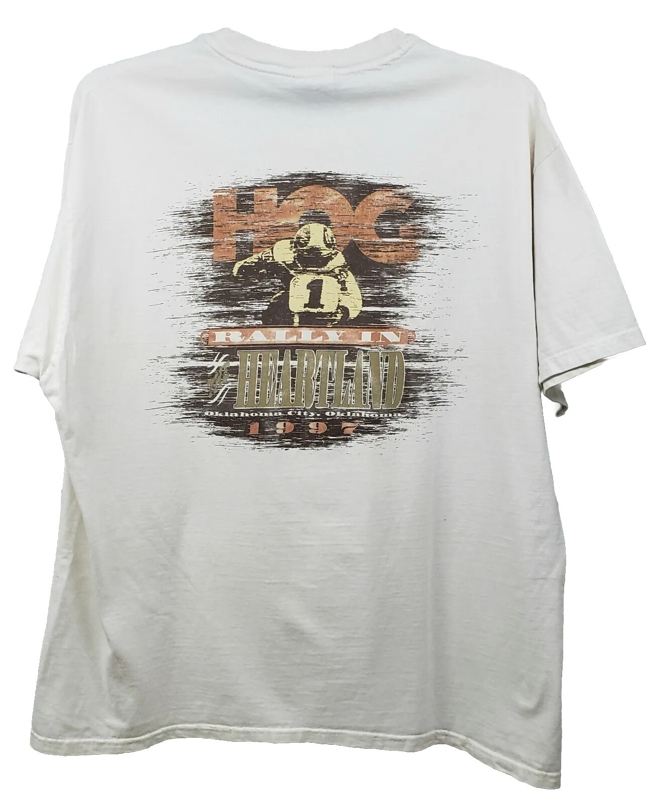 Vintage Harley Davidson T-Shirt XL Hog Rally In The Heartland Oklahoma 1997 Vintage Harley Davidson T-Shirt XL Hog Rally In The Heartland Oklahoma 1997
