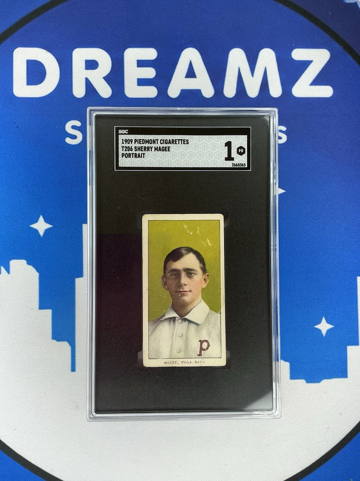 1909 PIEDMONT CIGARETTES ERR(MAGEE) #T206 SHERRY MAGIE SGC 1 1909 PIEDMONT CIGARETTES ERR(MAGEE) #T206 SHERRY MAGIE SGC 1