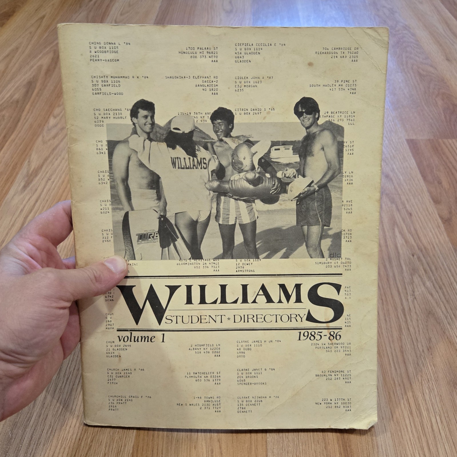 Williams College Student Directory 1985 - 1986 Williamstown Massachusetts MA VTG