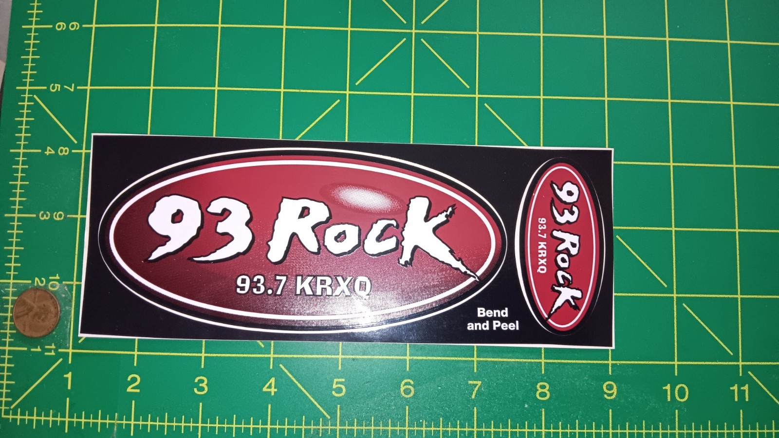 VINTAGE 93 ROCK RADIO STATION Decal Sticker ORIGINAL OLD STOCK VINTAGE 93 ROCK RADIO STATION Decal Sticker ORIGINAL OLD STOCK
