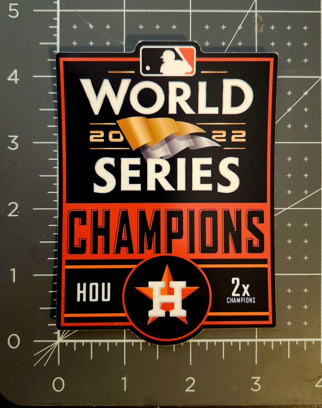 Houston Astros World Series Champions 2022 Vinyl Sticker Medium