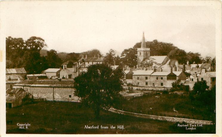 Aberford Yorkshire Aberford From The Hill England OLD PHOTO Aberford Yorkshire Aberford From The Hill England OLD PHOTO