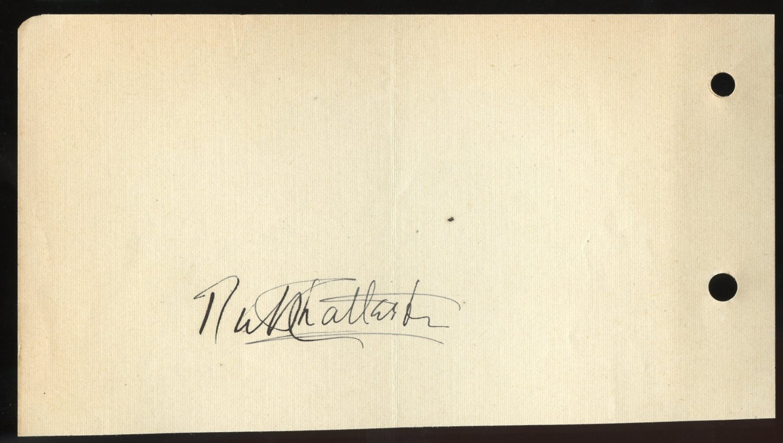 Ruth Chatterton d1961 signed autograph auto 3x6 Cut Actress Aviator and Novelist Ruth Chatterton d1961 signed autograph auto 3x6 Cut Actress Aviator and Novelist