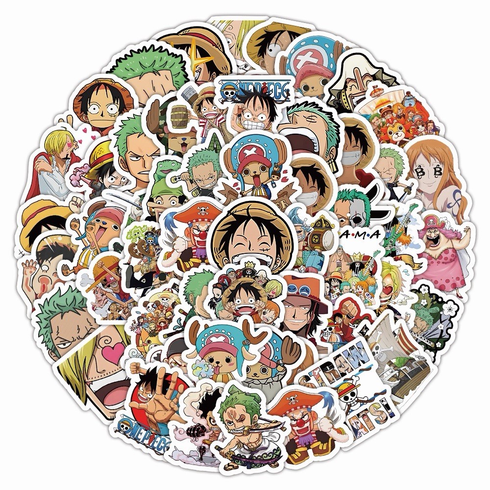 One Piece 100 Pack Sticker Animation Set Waterproof Anime Decals - US Seller One Piece 100 Pack Sticker Animation Set Waterproof Anime Decals - US Seller