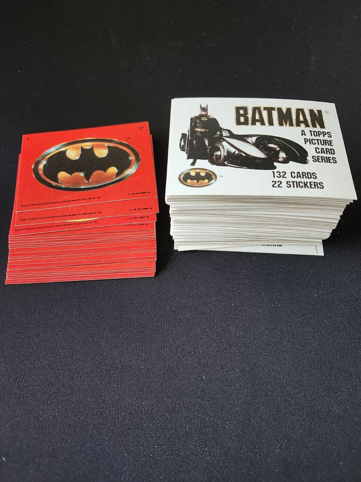 1989 Topps BATMAN 132 Card Complete Series 1 Set w/ all 22 Stickers READ