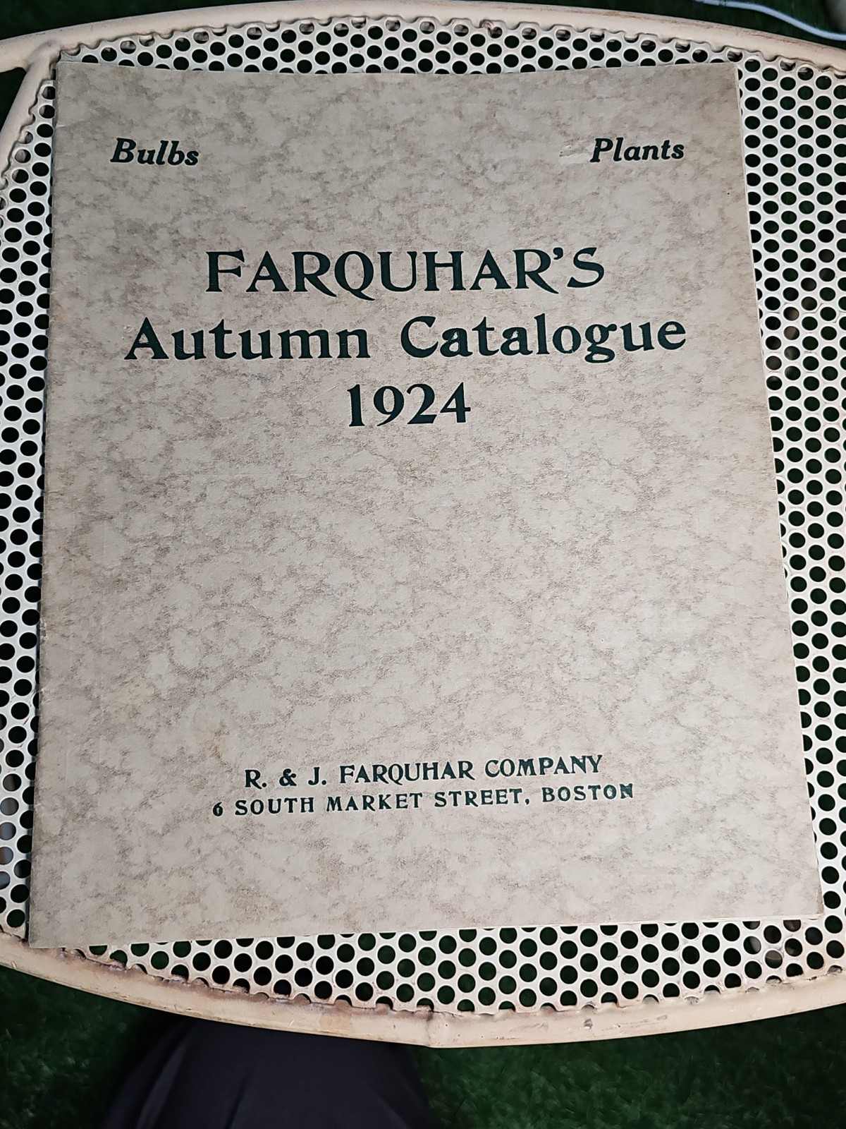 1924 Farquhar’s Autumn Catalogue – R. & J. Farquhar Co., Boston (Seed / Bulb... 1924 Farquhar’s Autumn Catalogue – R. & J. Farquhar Co., Boston (Seed / Bulb...