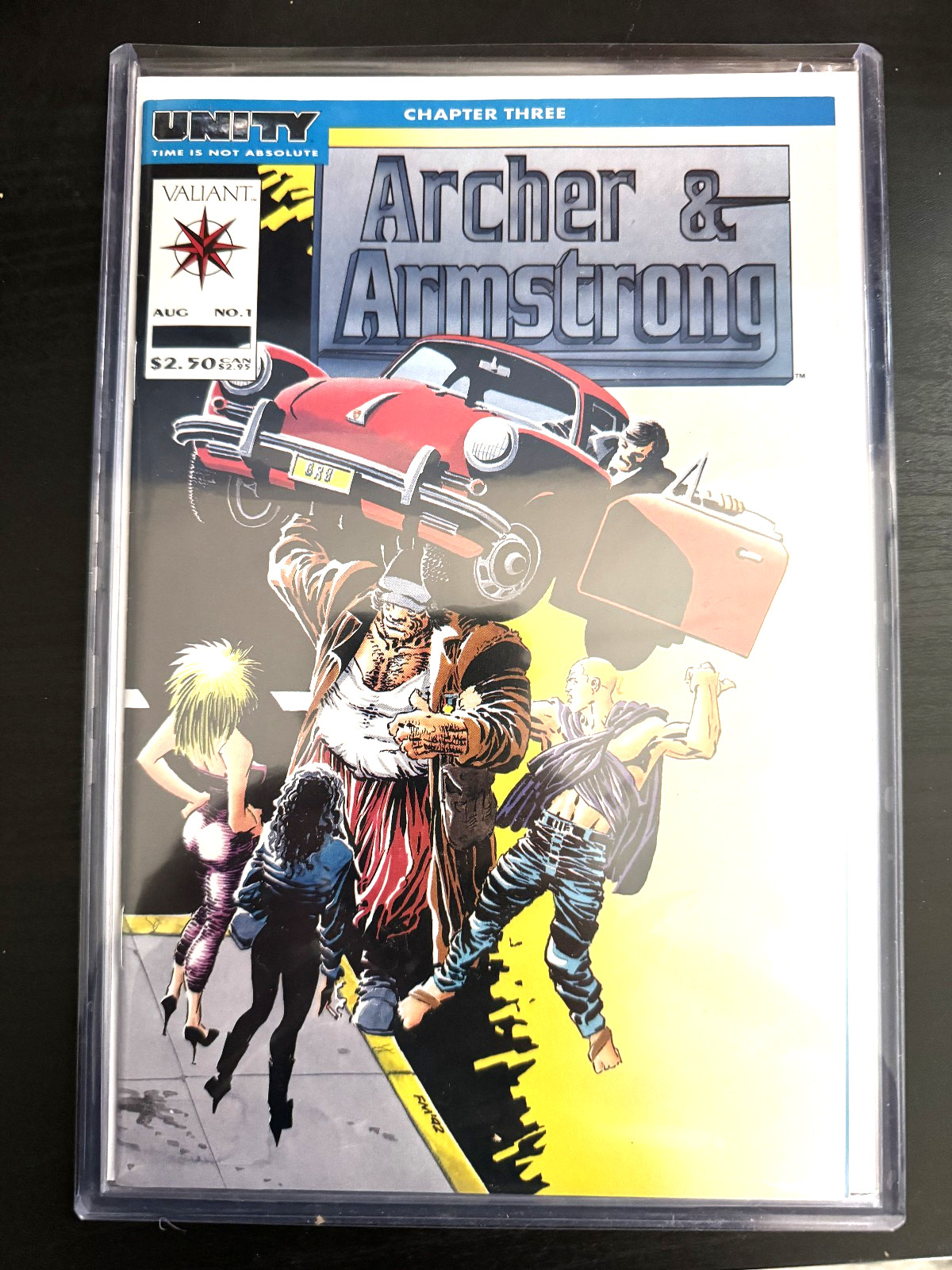 Archer & Armstrong #1 Frank Miller Cover Art Valiant  Comics 1992 Unity BWS NM+
