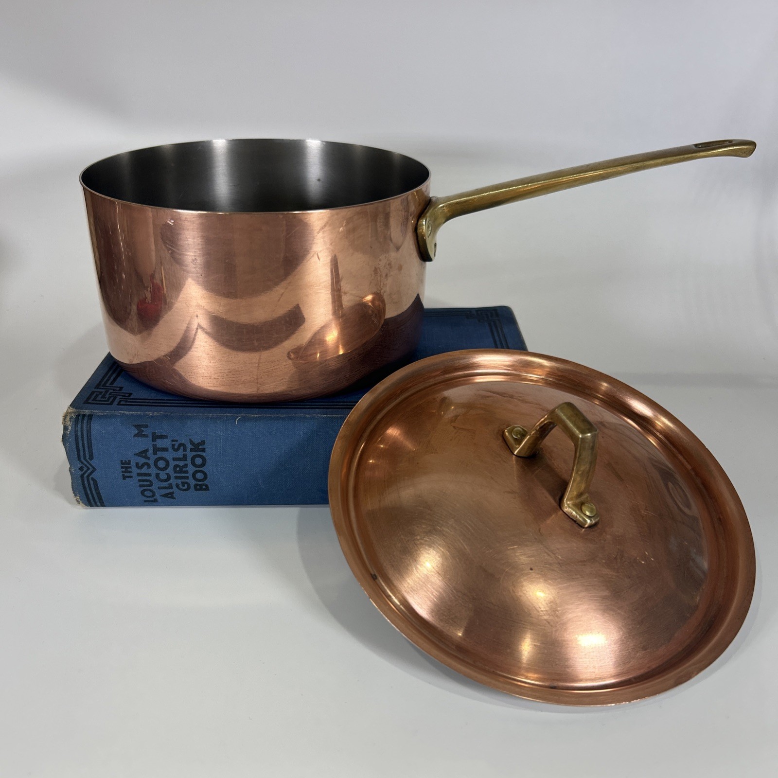 Vtg Paul Revere 1801 USA Saucepan Solid Copper Pot Lid Signature Collection 2 Qt Vtg Paul Revere 1801 USA Saucepan Solid Copper Pot Lid Signature Collection 2 Qt