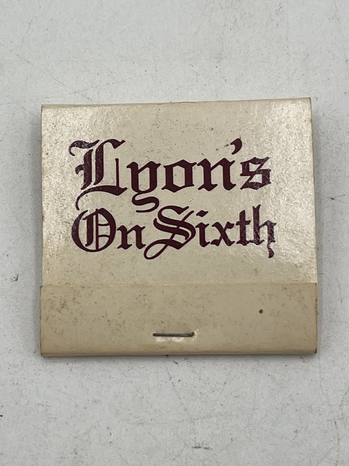 Vintage Lyon’s On Sixth Matchbook Minneapolis MN 20 S Sixth