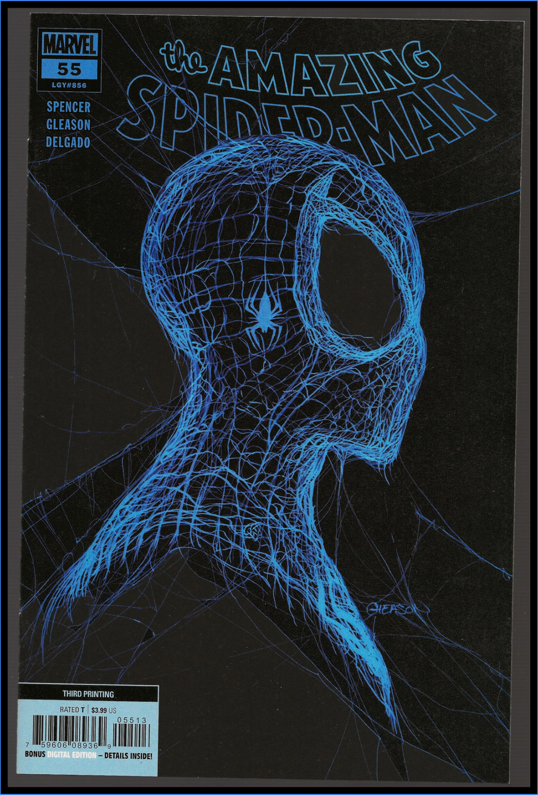 AMAZING SPIDER-MAN #55 (2021) GLEASON BLUE WEBHEAD VARIANT 3RD PRINT MARVEL NM