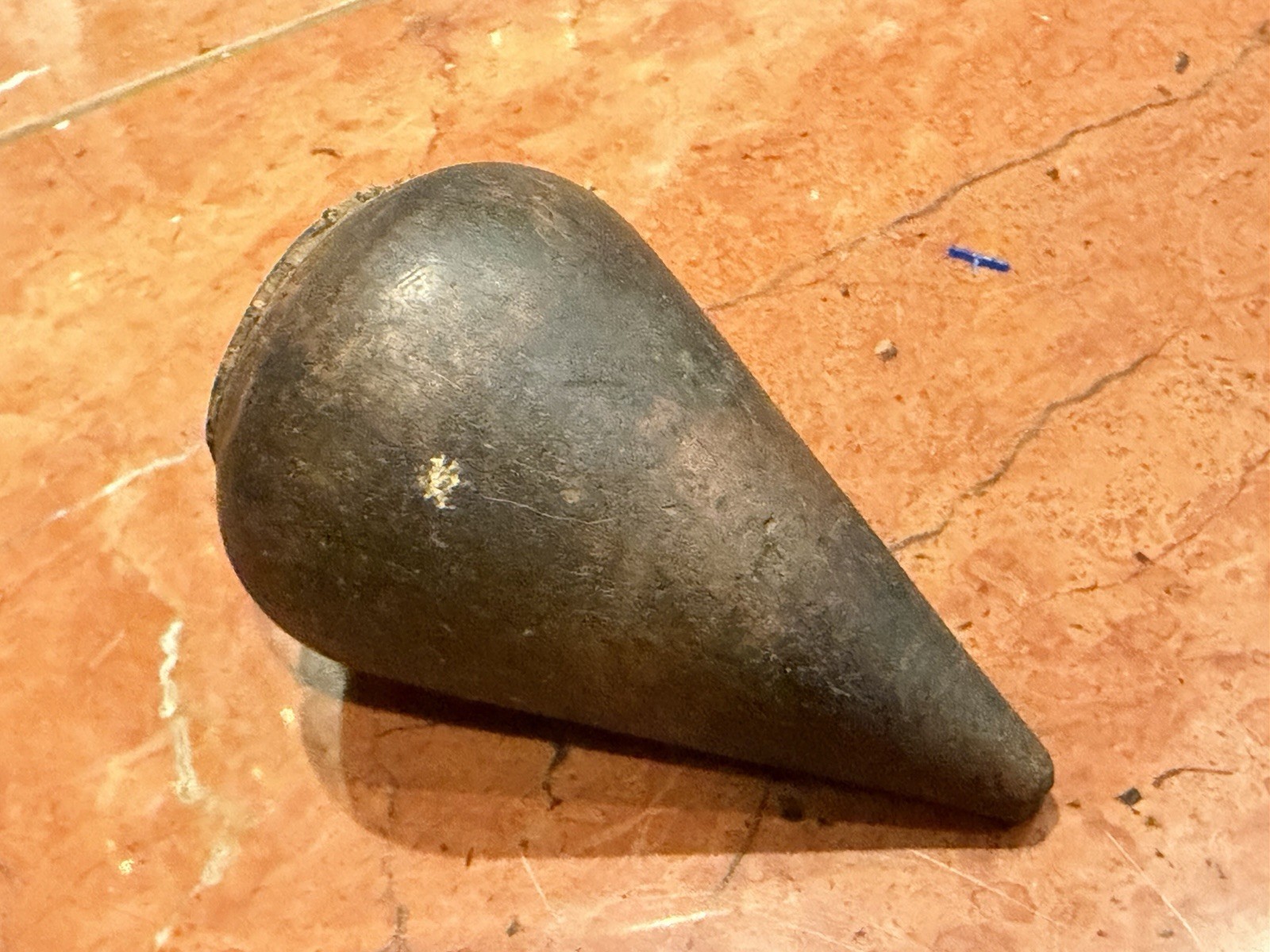 ANTIQUE WOOD PLUMB BOB TURNIP TOP LEVELING WOODWORKING 4