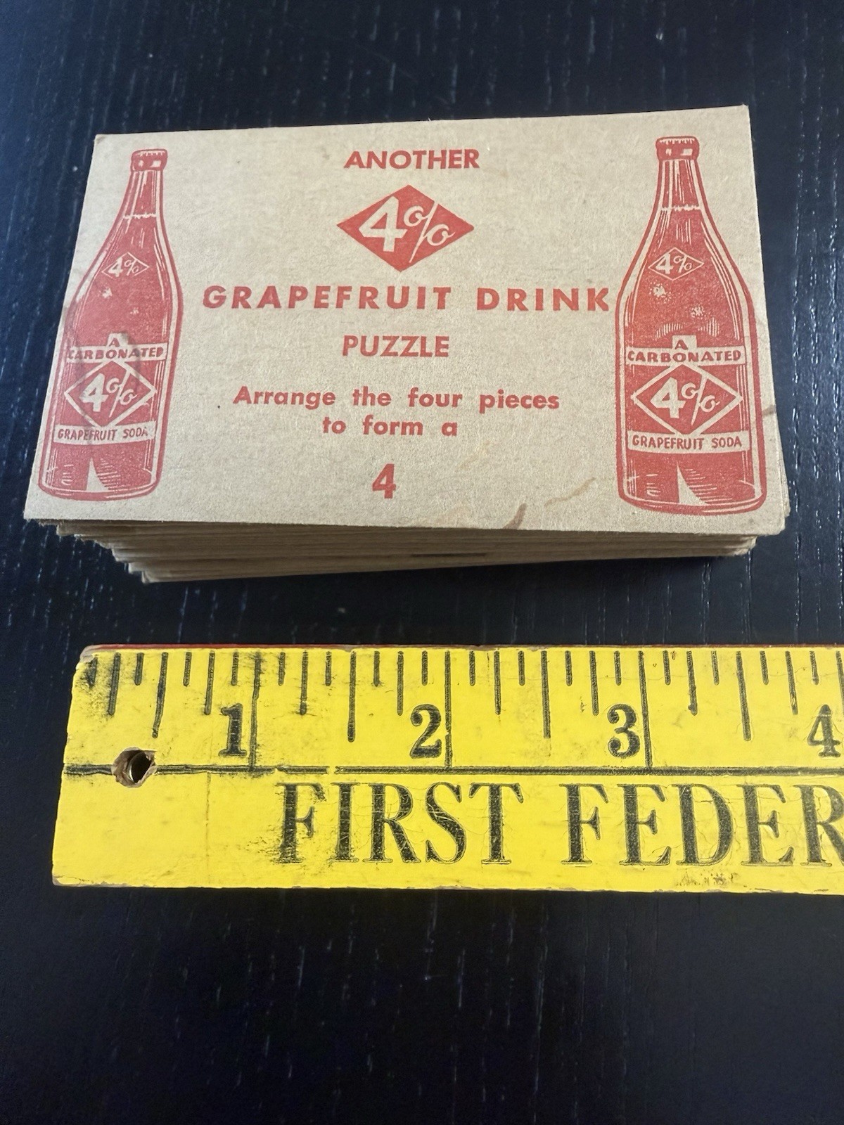 1953 4% Grapefruit Drink Carbonated Soda Pop Old Vintage Puzzle Packets Premiums 1953 4% Grapefruit Drink Carbonated Soda Pop Old Vintage Puzzle Packets Premiums