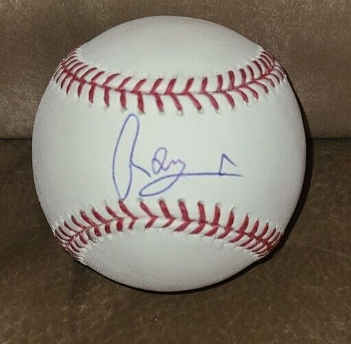 RONNY MAURICIO SIGNED OML BASEBALL NEW YORK METS PSA/DNA AUTHENTICATED #AM58418
