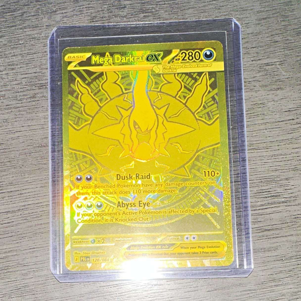 Mega Darkrai EX 120/084 Pitch Black Secret Rare Full Art Holo chaser card Mega Darkrai EX 120/084 Pitch Black Secret Rare Full Art Holo chaser card