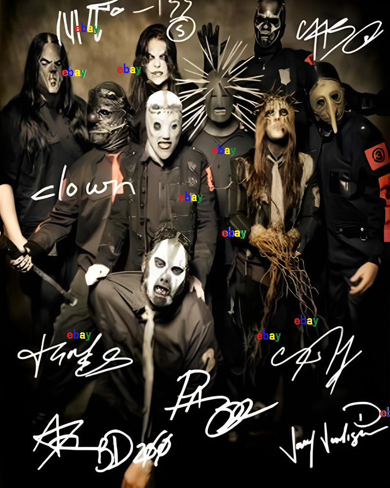 SLIPKNOT BAND SIGNED REPRINT AUTOGRAPHS HEAVY METAL ROCK 8\ SLIPKNOT BAND SIGNED REPRINT AUTOGRAPHS HEAVY METAL ROCK 8\
