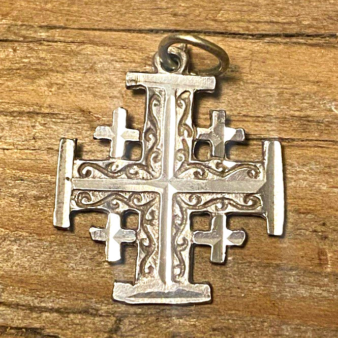 Jerusalem Cross Pendant Charm Vintage 925 Sterling Silver Jerusalem Cross Pendant Charm Vintage 925 Sterling Silver