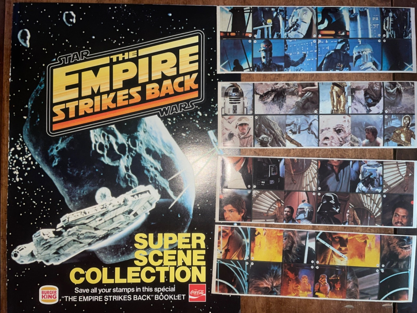 Vintage Star Wars Burger King Super Scene Booklet + Stamps Complete Set Vintage Star Wars Burger King Super Scene Booklet + Stamps Complete Set