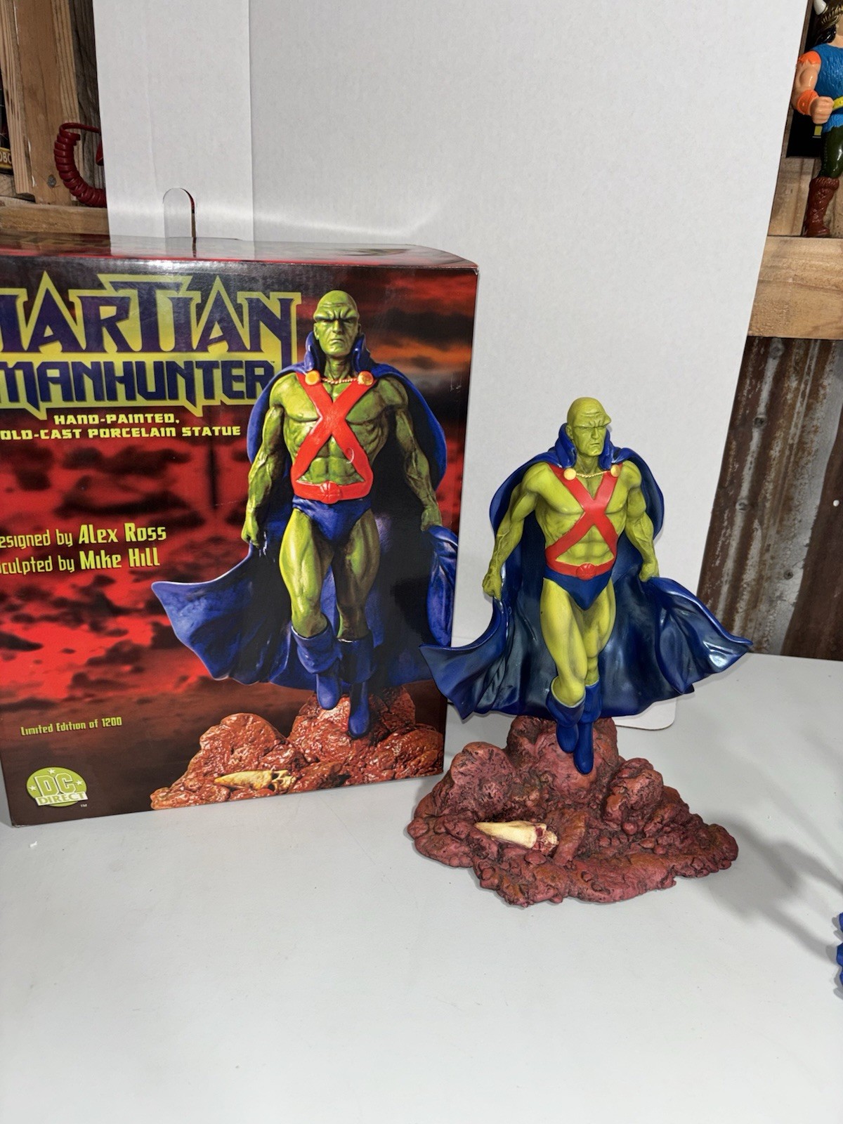 NEW 2005 Martian Manhunter Cold-Cast Statue DC Comics By Alex Ross LTD 12/1200 NEW 2005 Martian Manhunter Cold-Cast Statue DC Comics By Alex Ross LTD 12/1200