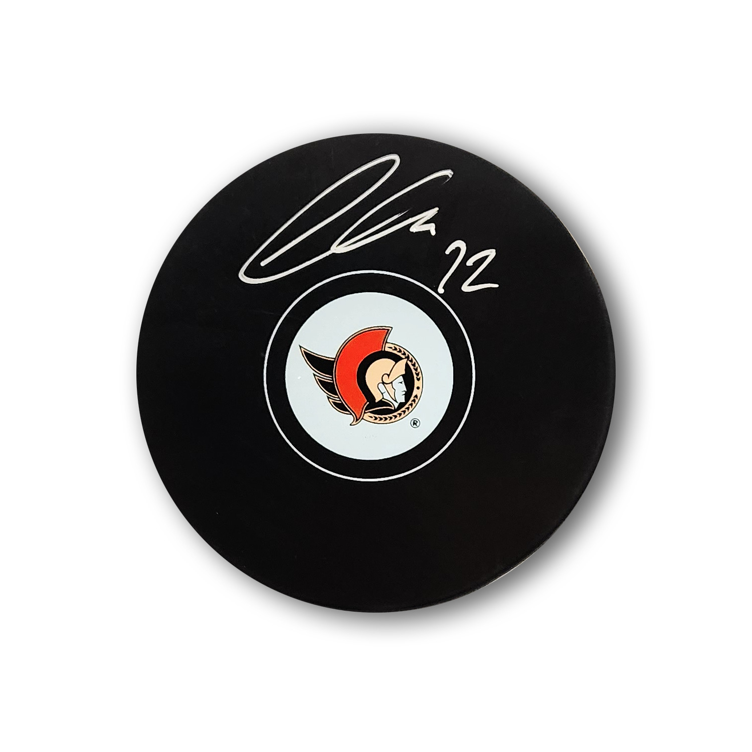 Thomas Chabot Ottawa Senators Autographed Hockey Puck