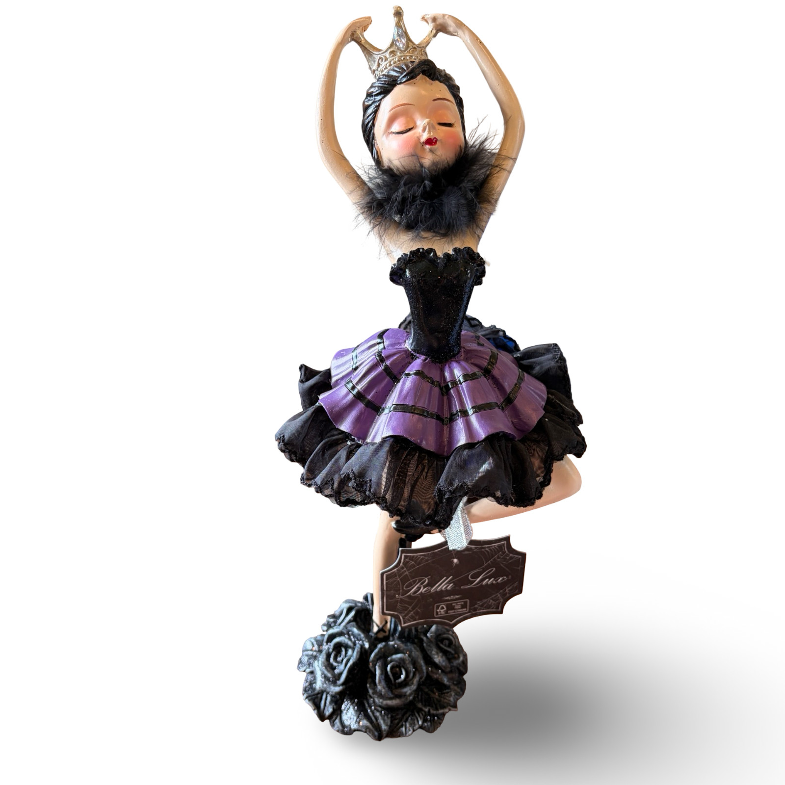 Bella Lux Gothic Ballerina Black Purple Halloween NEW • VIRAL • Ships Today Bella Lux Gothic Ballerina Black Purple Halloween NEW • VIRAL • Ships Today