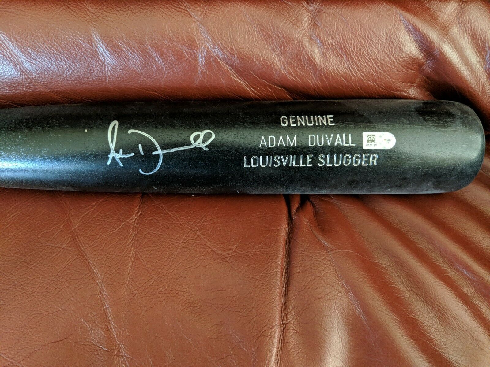 Adam Duvall Louisville Slugger Autograph Bat ATLANTA BRAVES WORLD SERIES RARE 