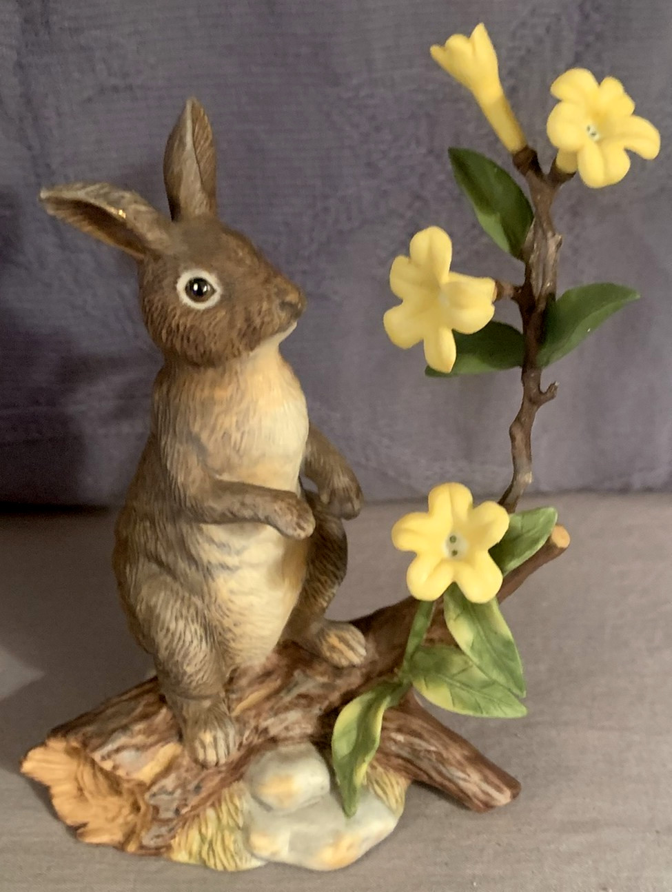 NIce 1992 LENOX Daybreak Discovery Eastern Cottontail Rabbit Figurine NIce 1992 LENOX Daybreak Discovery Eastern Cottontail Rabbit Figurine