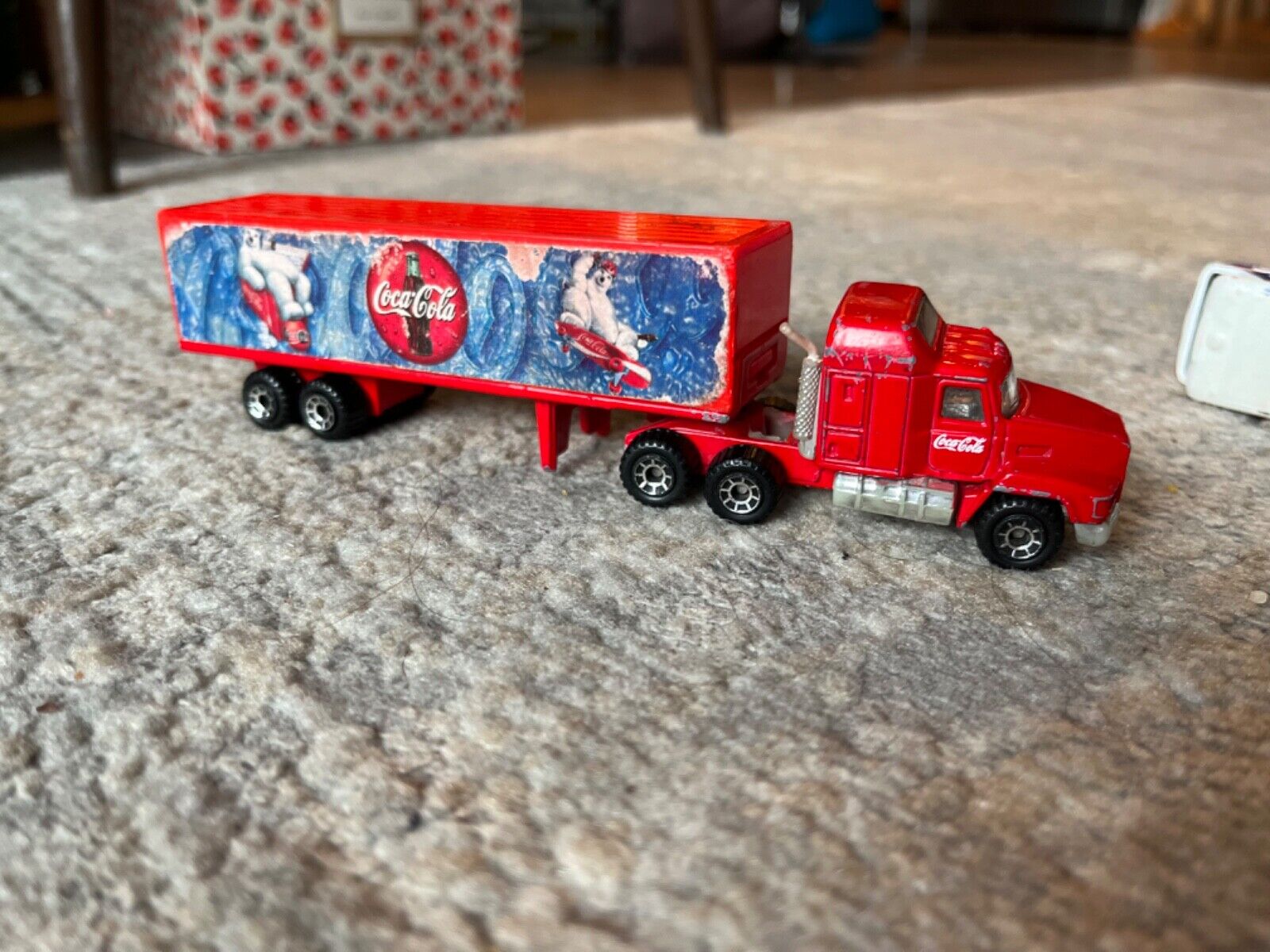 1981 Coca Cola Matchbox Articulated trailer and 1990 big rig