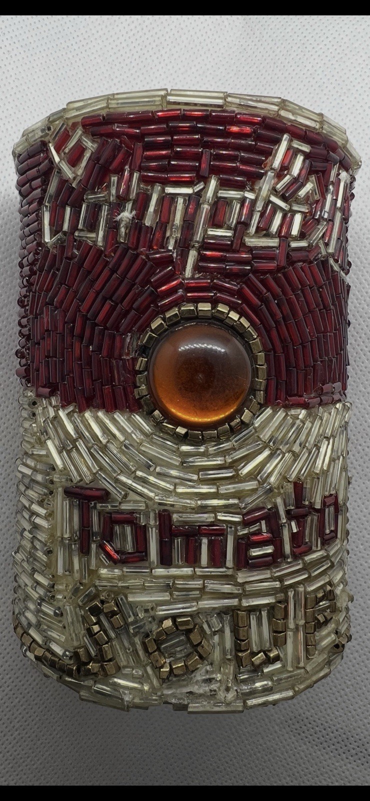 LIZA LOU Campbell’s Tomato Soup Can 12/250 Glass Beaded Artwork POP ART RARE