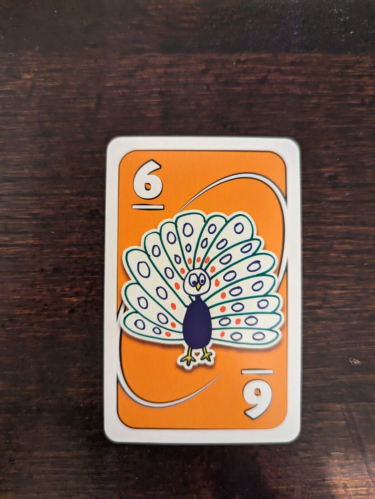 Veefriends Practical Peacock Orange Uno Card