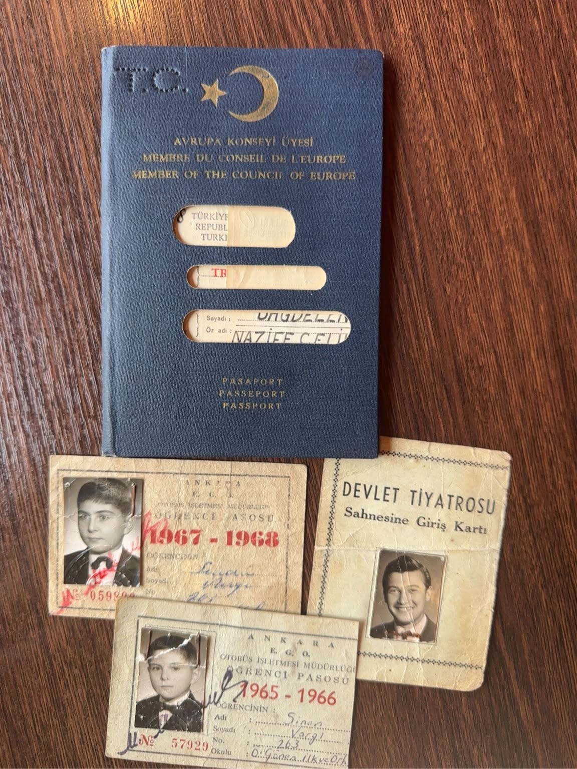 1965 Turkish Republic Passport France Nice Visa Stamps Maritime Travel Document