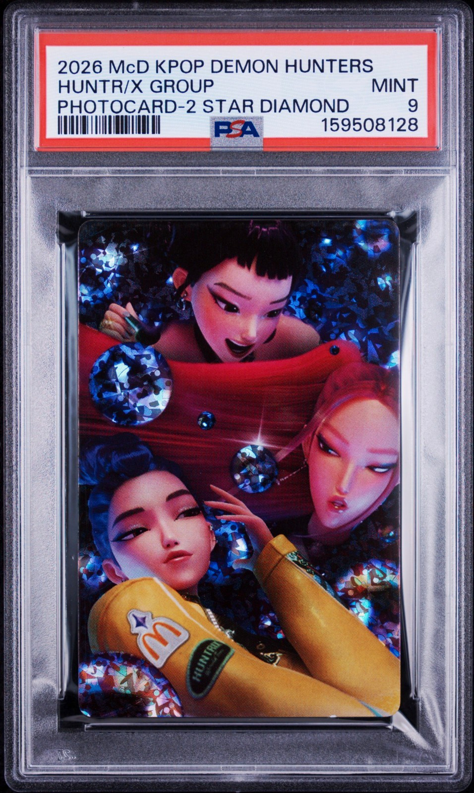 Huntr/x 2026 McDonald's K-Pop Demon Hunters 2 Star Diamond Photocard PSA 9 Mint Huntr/x 2026 McDonald's K-Pop Demon Hunters 2 Star Diamond Photocard PSA 9 Mint