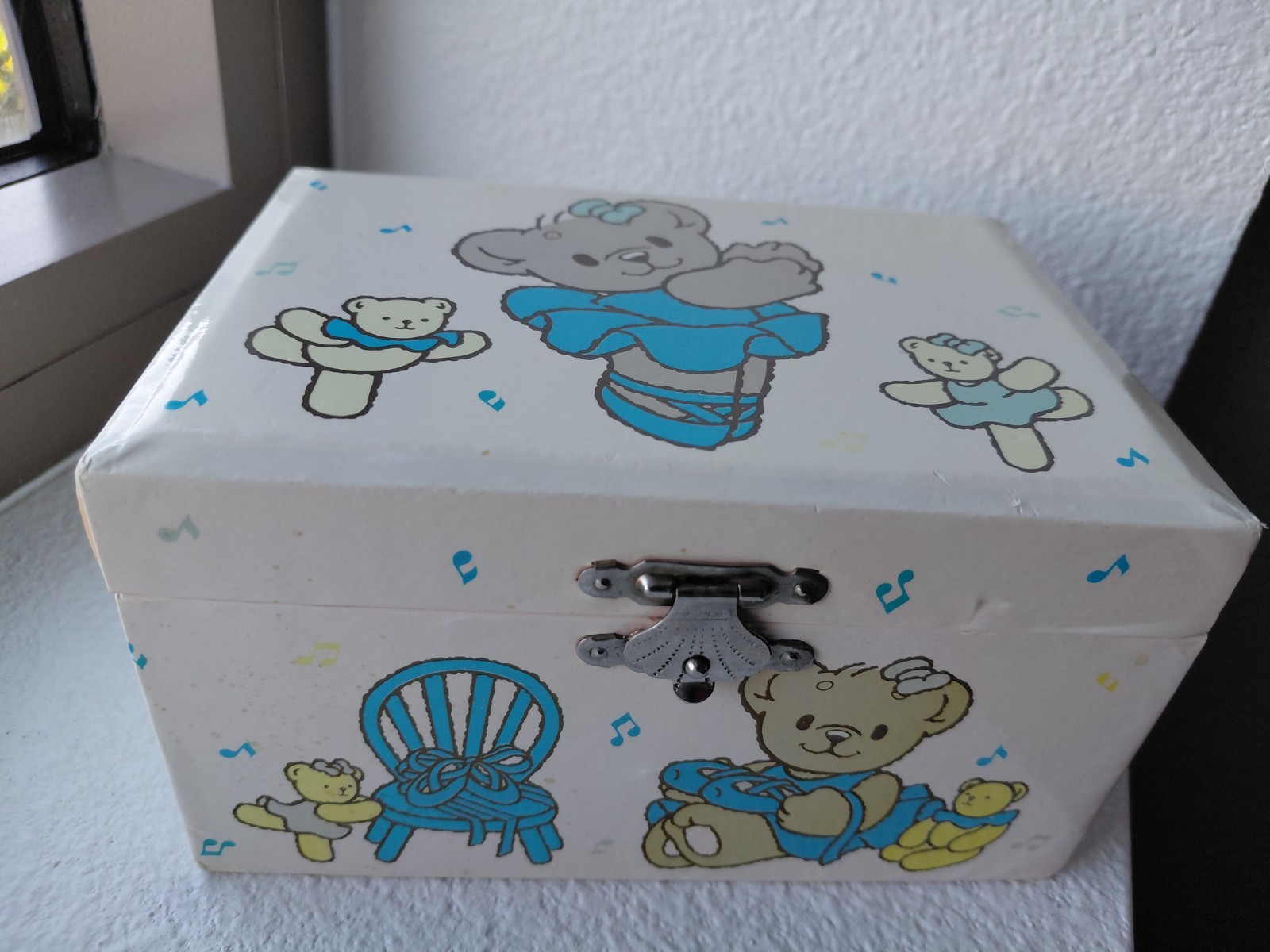 Vintage 1989 Sanrio Ballet Tweedle Dee Dee Bear Music Box RARE Works *READ*