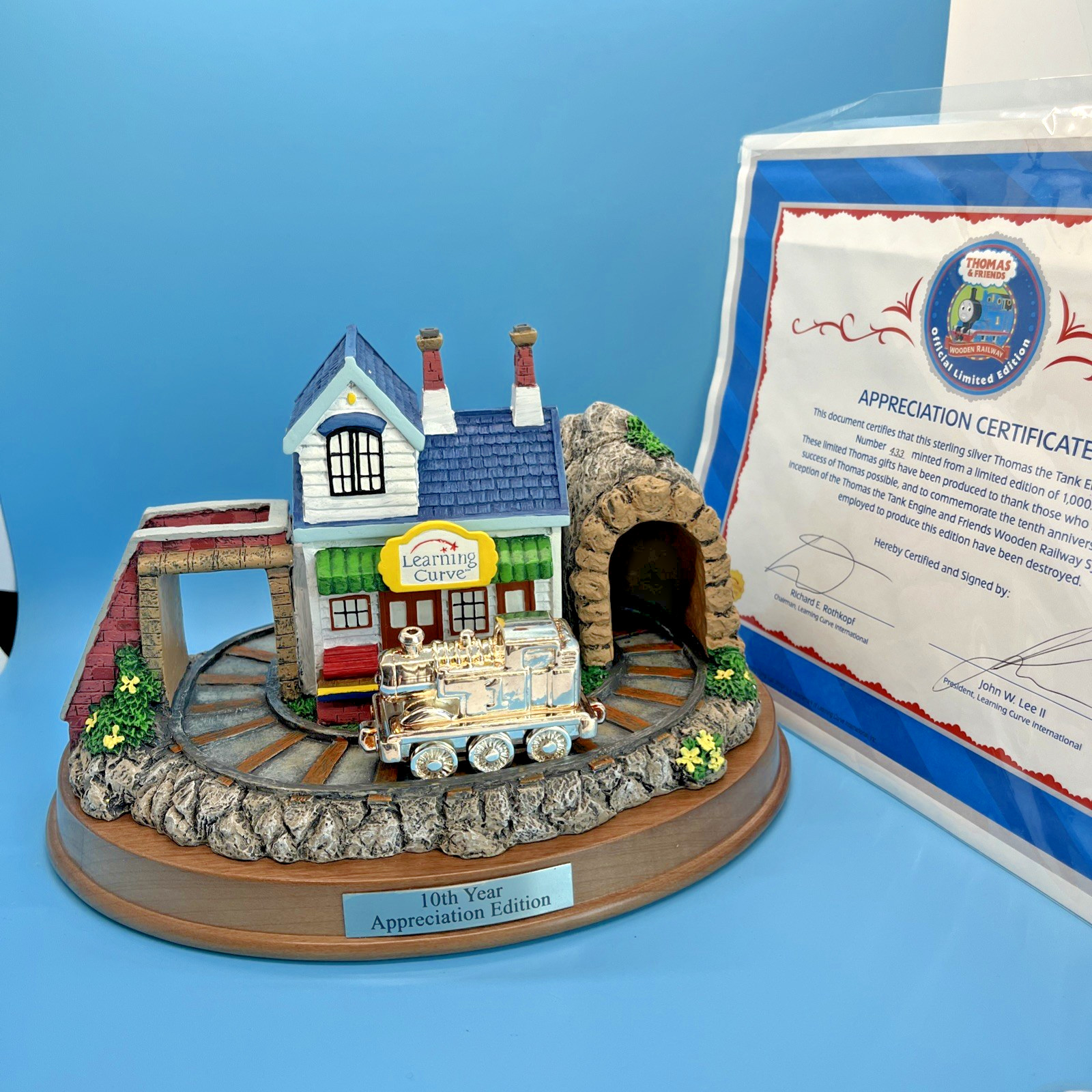 Thomas The Tank Engine Limited Edition Sterling Silver Train Learning Curve#433 Thomas The Tank Engine Limited Edition Sterling Silver Train Learning Curve#433
