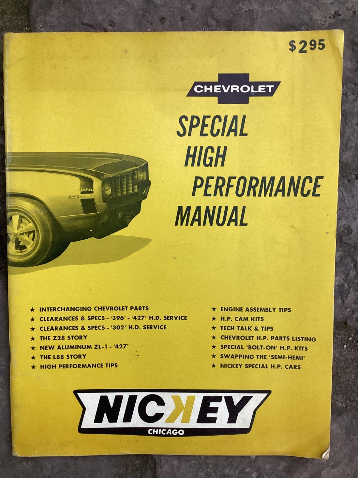 Rare Original 1969 Nickey Chevrolet Speed Equipment Perform. Catalog Chicago ILL Rare Original 1969 Nickey Chevrolet Speed Equipment Perform. Catalog Chicago ILL