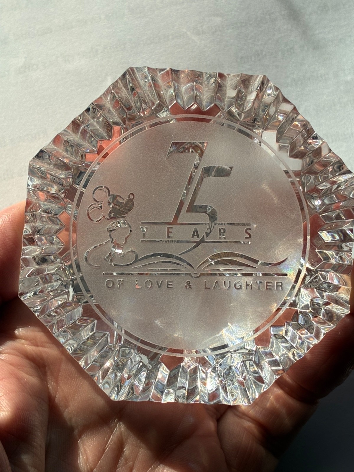 Waterford Crystal Disney 75th Anniversary paperweight Waterford Crystal Disney 75th Anniversary paperweight
