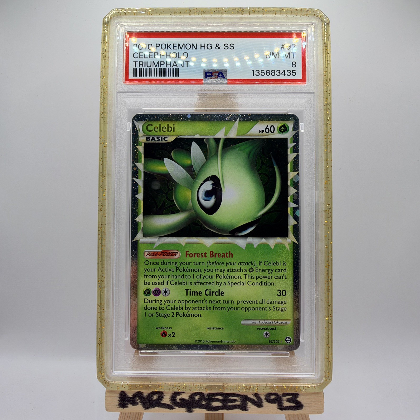 2010 Pokemon HG & SS Triumphant Celebi Prime 92/102 PSA 8 LOW POP 2010 Pokemon HG & SS Triumphant Celebi Prime 92/102 PSA 8 LOW POP
