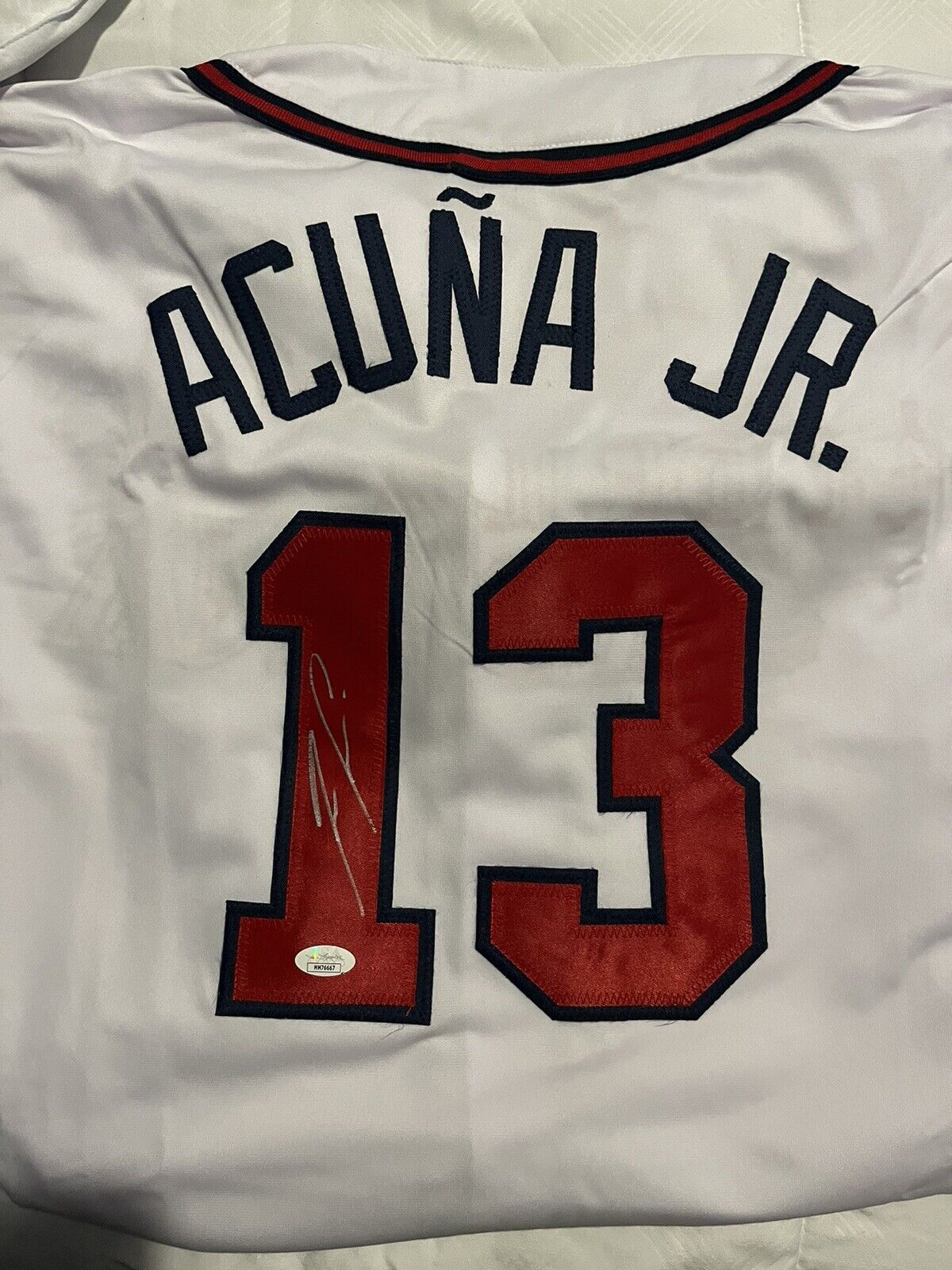 Ronald Acuna Jr., Signed Autographed Jersey #13, Atlanta Braves, COA - JSA