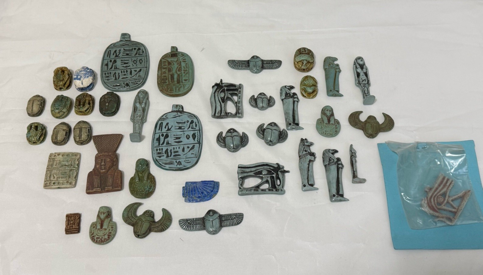 Super Large Vintage Ancient Egyptian Style Amulets & Figurines Scarabs Super Large Vintage Ancient Egyptian Style Amulets & Figurines Scarabs