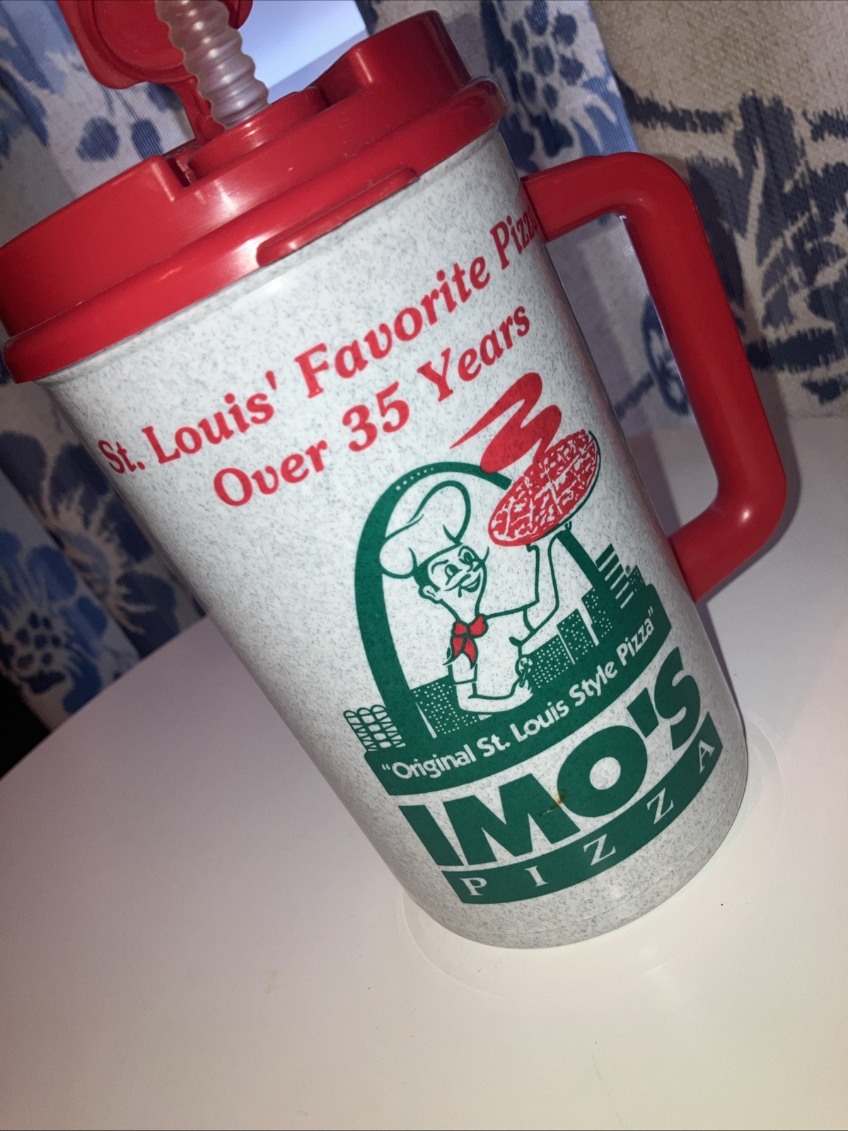 IMO’s Pizza St. Louis Cup Tumbler Mug W/Straw And Handle IMO’s Pizza St. Louis Cup Tumbler Mug W/Straw And Handle