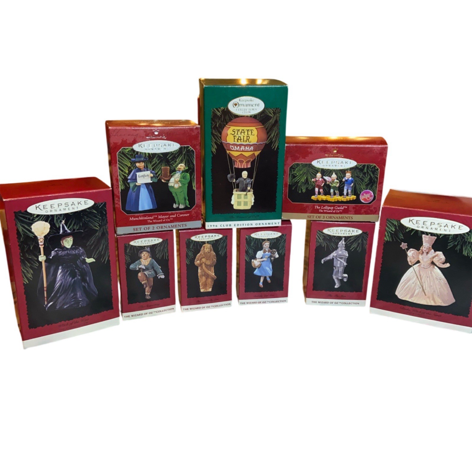 Hallmark Wizard of Oz Keepsake Ornament Lot of 9 Vintage Collector Set Unique Hallmark Wizard of Oz Keepsake Ornament Lot of 9 Vintage Collector Set Unique