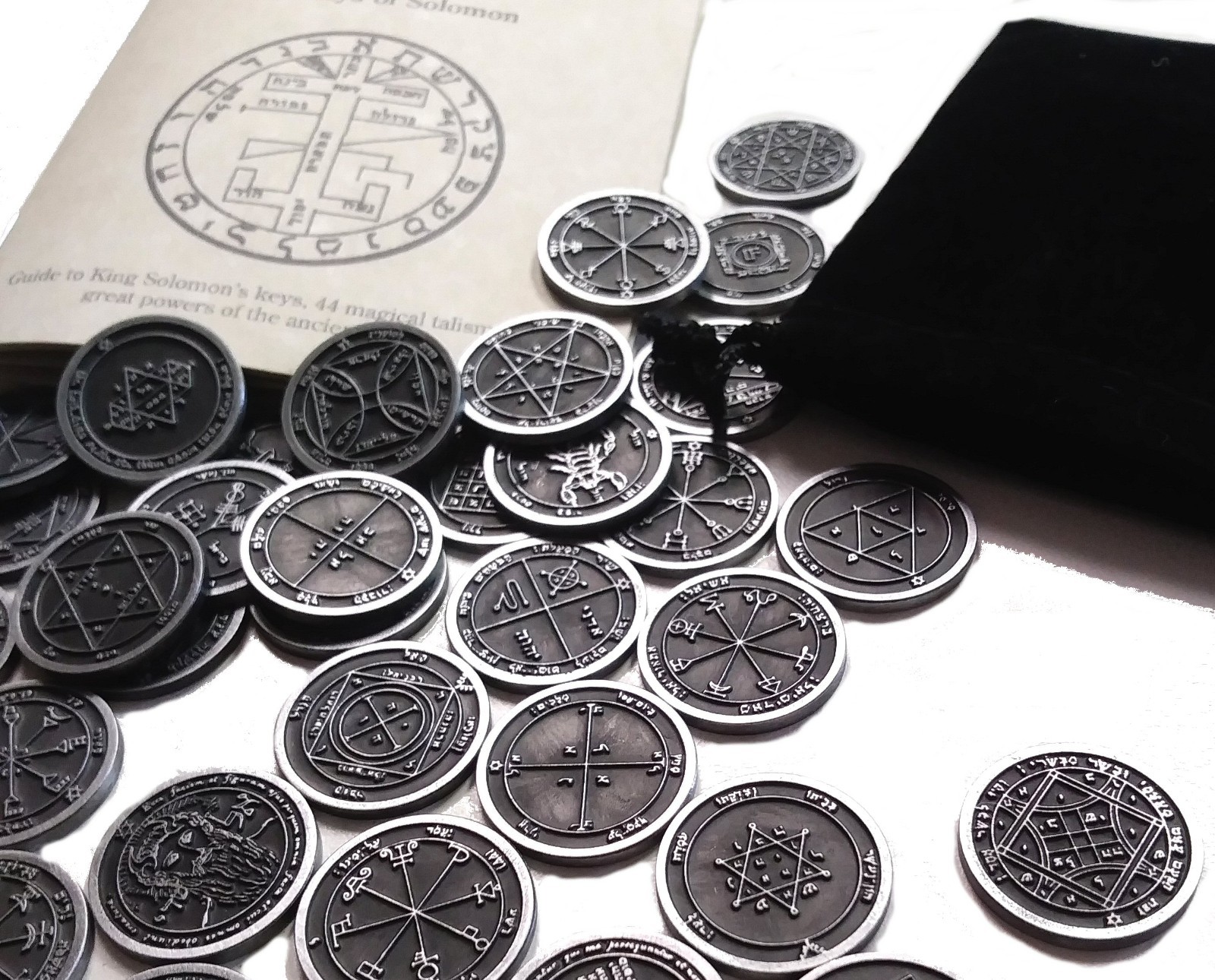 King Solomon's 44 Pentacle Set Metal Talisman Coins Occult Planetary Seals King Solomon's 44 Pentacle Set Metal Talisman Coins Occult Planetary Seals