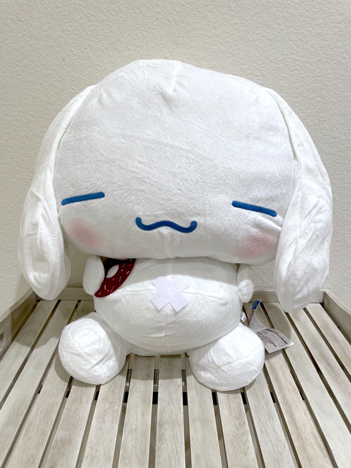 NEW RARE XL Sleepy Donut Eating Cinnamoroll Super Deluxe Big Plushie from Japan