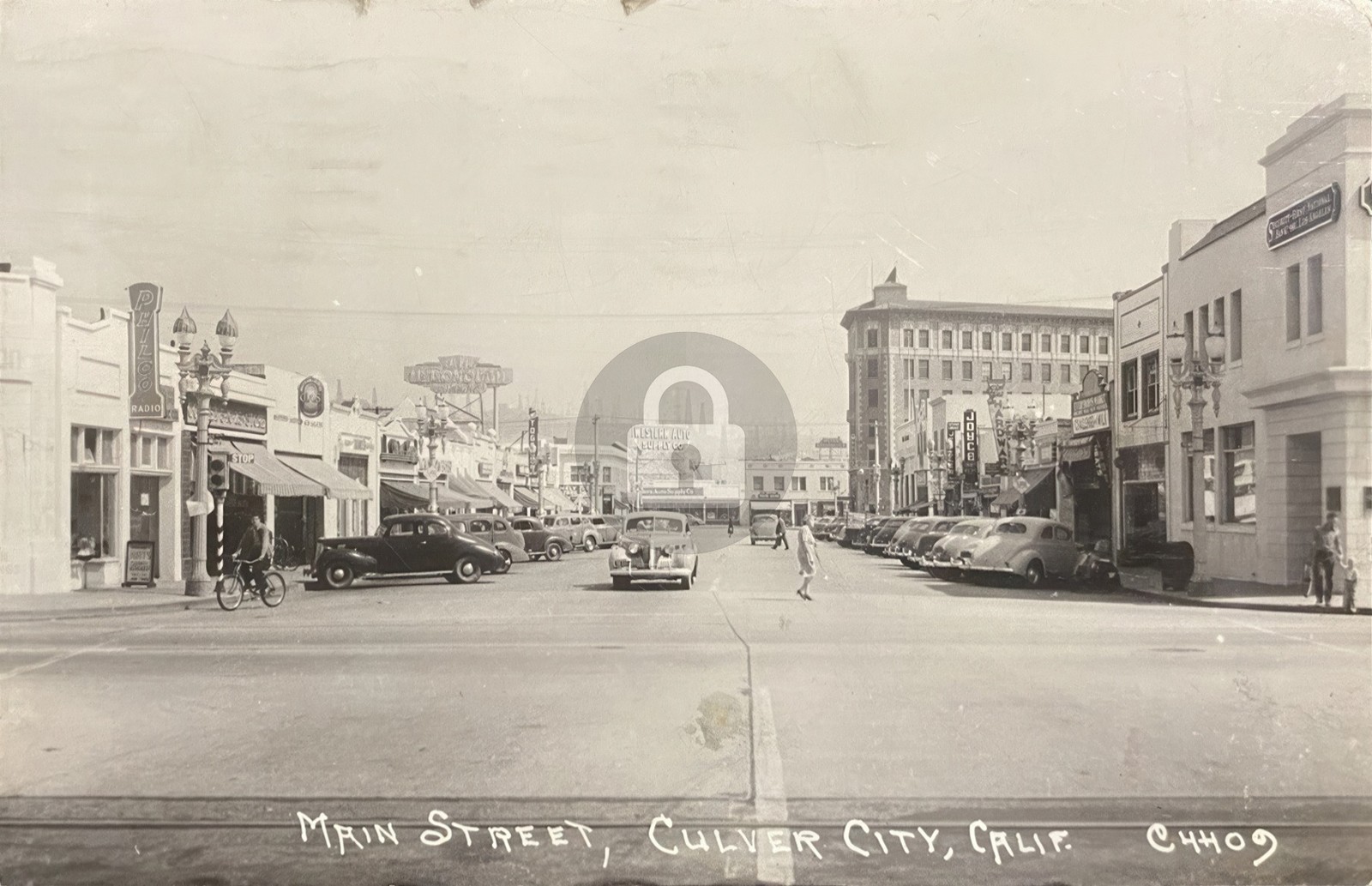 Culver City California CA Main Street Los Angeles RPPC Photo Postcard COPY Culver City California CA Main Street Los Angeles RPPC Photo Postcard COPY