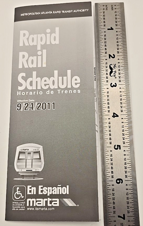 MARTA Rapid Rail Schedule - 9/24/2011 MARTA Rapid Rail Schedule - 9/24/2011