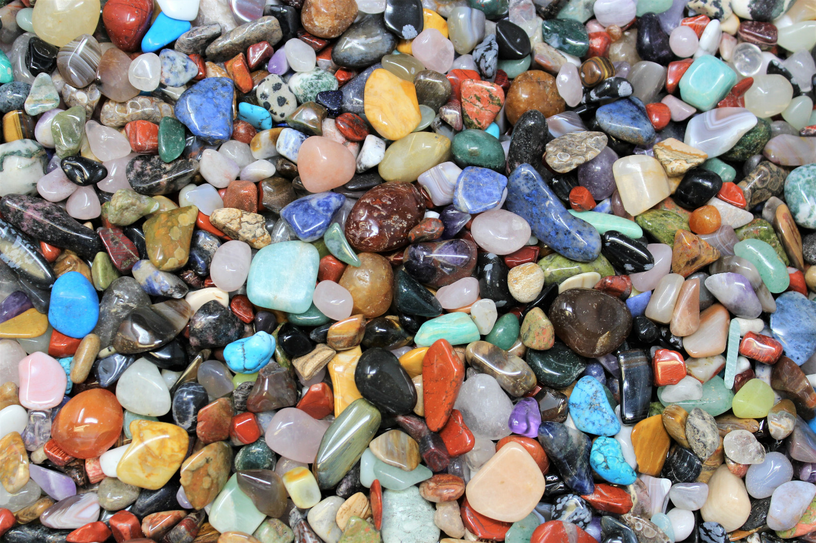 10 lb Assorted Tumbled Stones SMALL: CRAZY CHEAP Bulk Lot Mixed Crystals