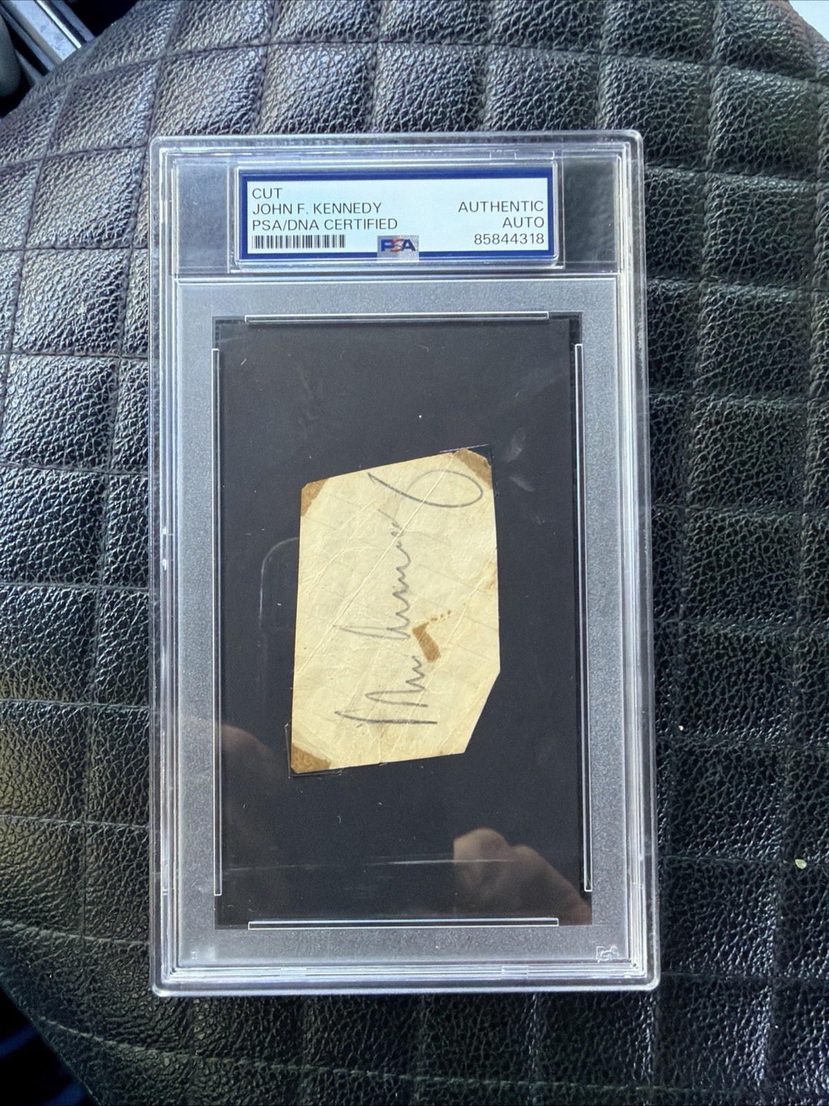 John F. Kennedy JFK Signed Cut Autograph PSA/DNA Authentic Encapsulated 85844318