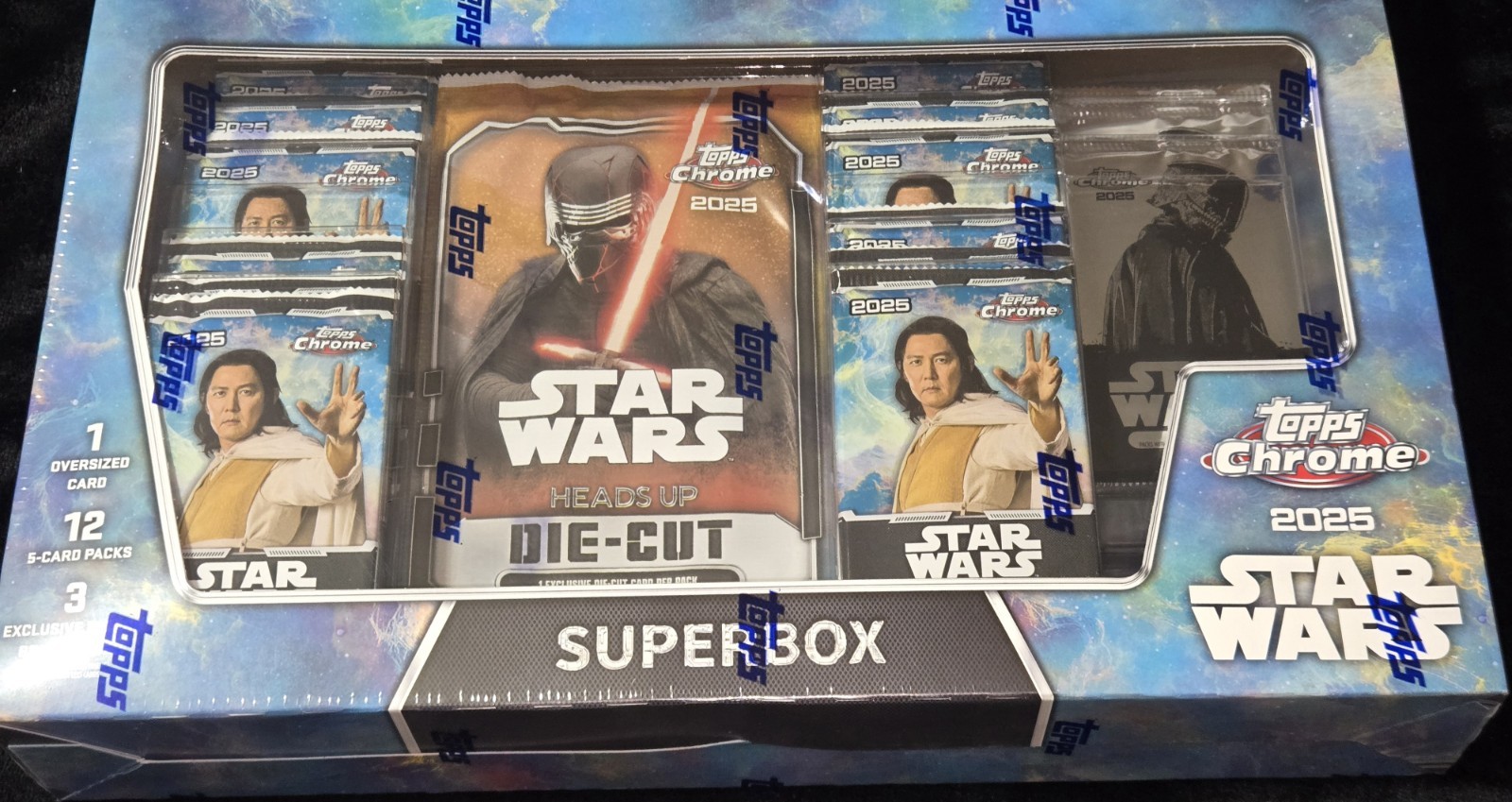 Topps Chrome Star Wars Super Box 2025 Costco Exclusive Trading Cards -unopened Topps Chrome Star Wars Super Box 2025 Costco Exclusive Trading Cards -unopened
