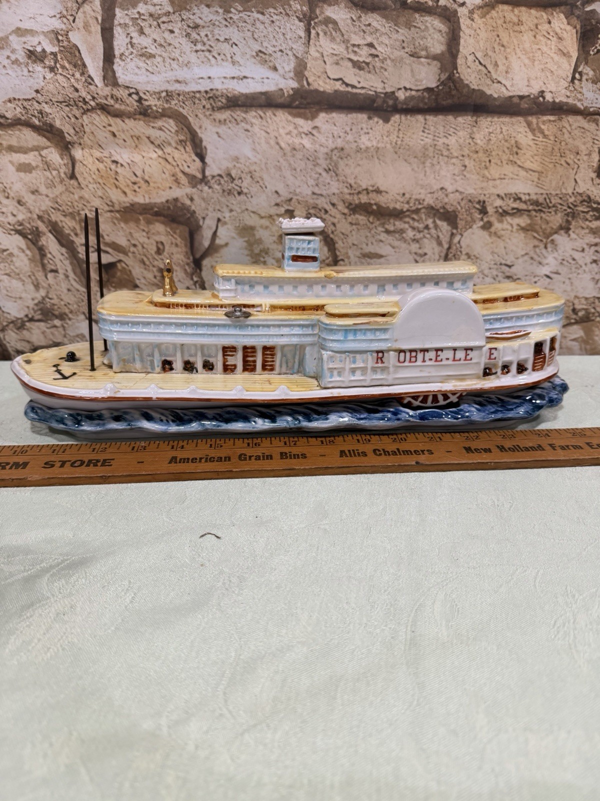 Vintage ANRI Robert E Lee Steamboat Decanter Famous Firsts #6 Italy 17” RAR